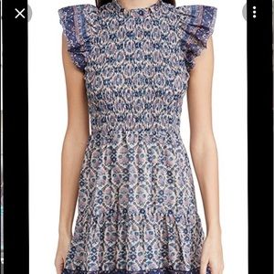 Sea, new without tag. Smocked flutter sleeve dress